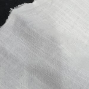 Cotton Linen Textured White D3