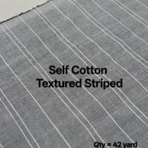 Self Cotton Textured Striped
