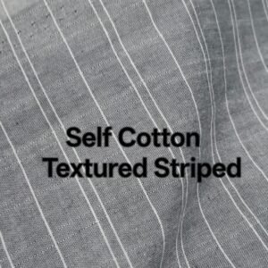 Self Cotton Textured Striped